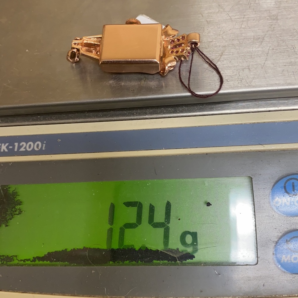 Antique Hamilton 14k Solid Gold Ruby Diamonds - image 5